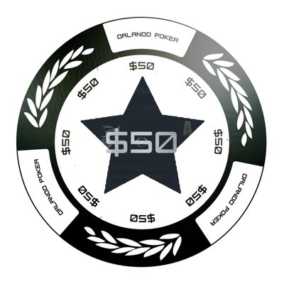 Pokerchip $50, 2015, digitaal door Francois Domain